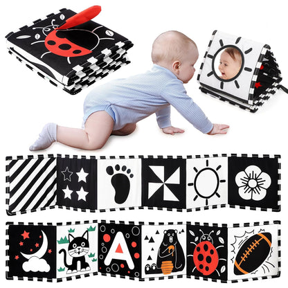 Black and White Baby Toys, High Contrast Newborn Toys 0-3 Months Brain Development