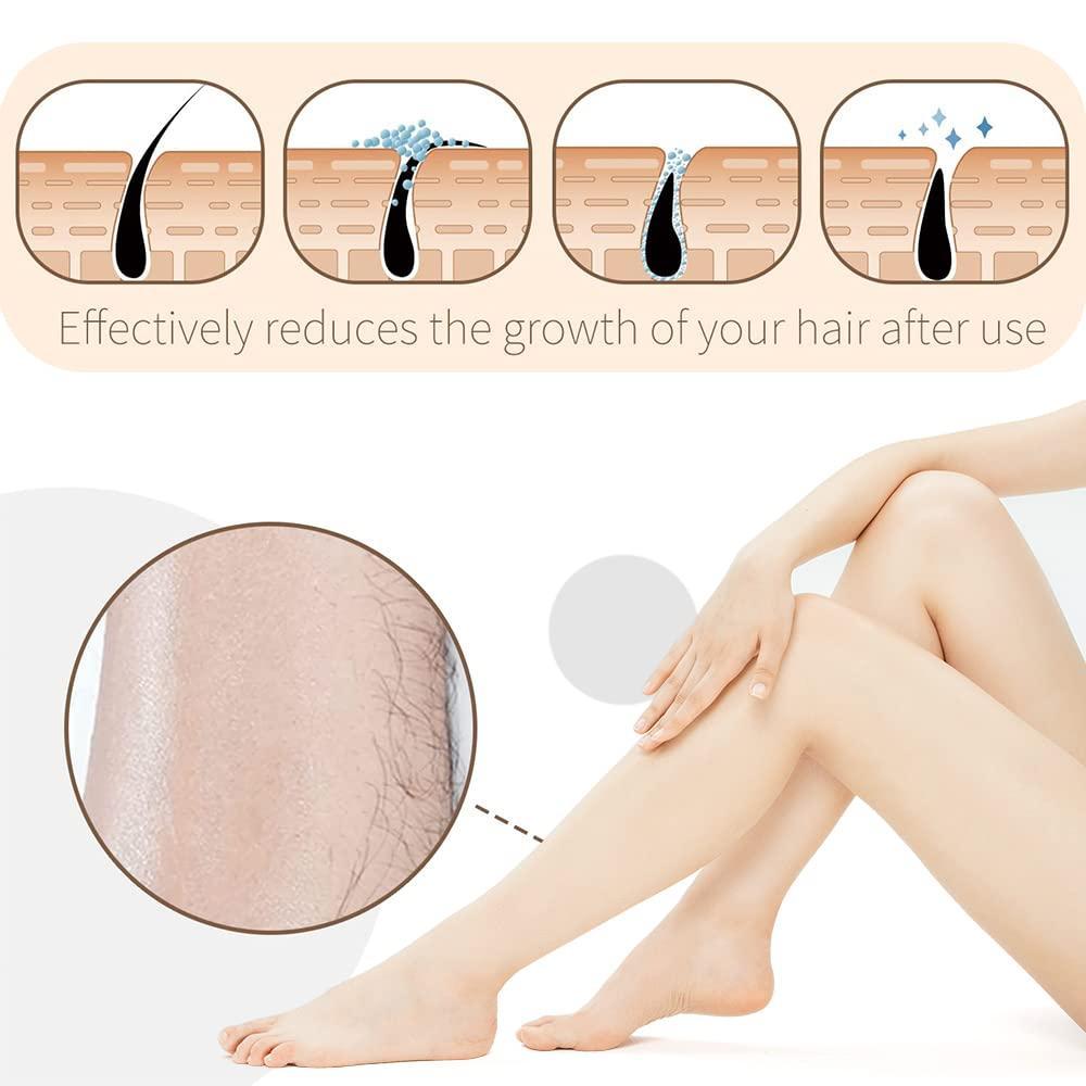 Crystal Hair Eraser for Women  Magic Crystal Hair Remover Painless Exfoliation Hair Removal Tool for Arms Legs Back, Washable Crystal Epilator Without Shaving for Smooth Skin Gifts (random Colour)
